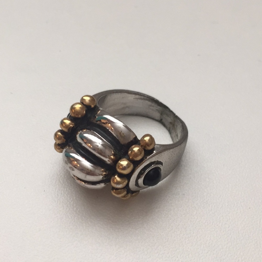 Lagos Inspired Ring. Size 8. Silver.